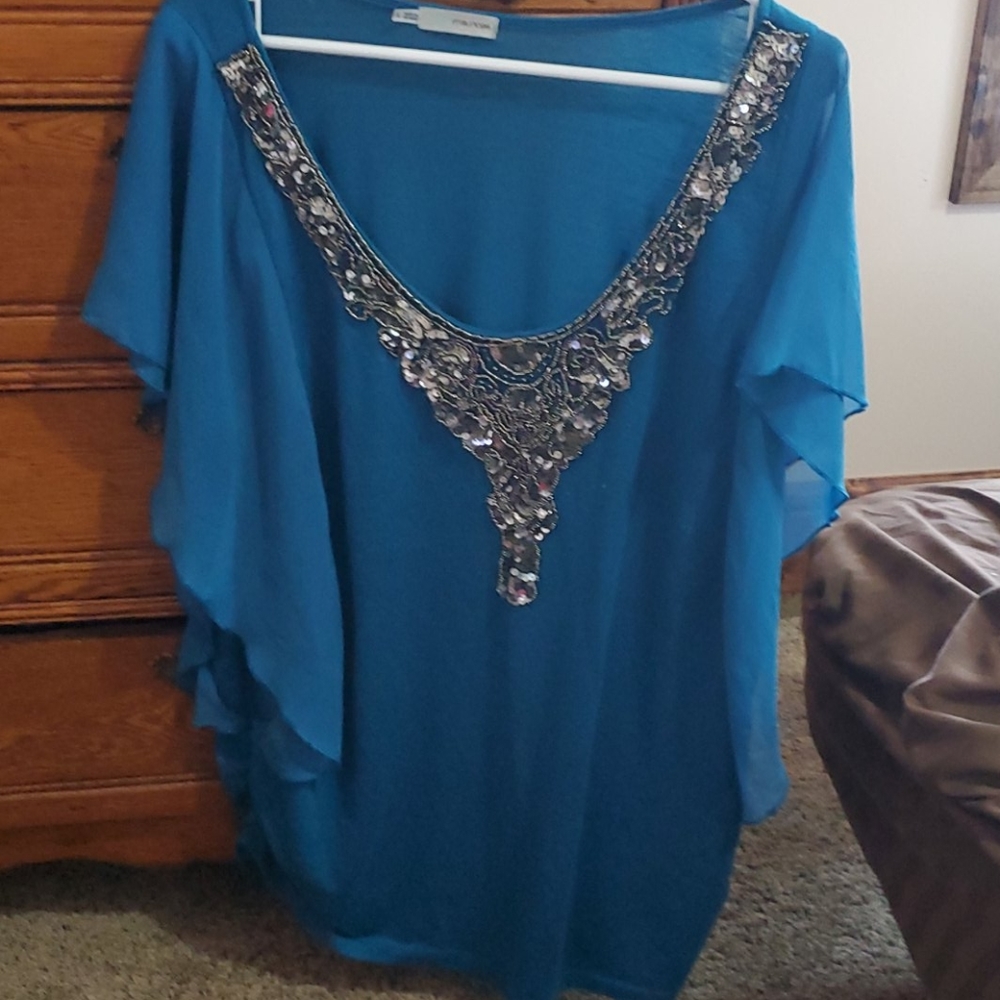 Blue Dress Top